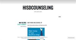 Desktop Screenshot of hisdcounseling.wordpress.com