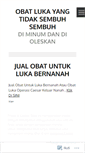 Mobile Screenshot of obatlukayangtidaksembuhsembuh.wordpress.com