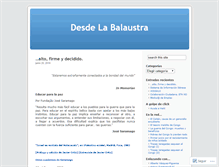 Tablet Screenshot of desdelabalaustra.wordpress.com