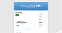 Desktop Screenshot of apertura2011.wordpress.com