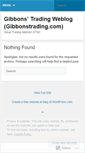 Mobile Screenshot of gibbonstrading.wordpress.com
