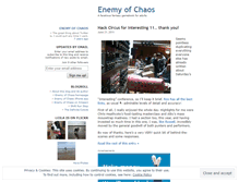 Tablet Screenshot of enemyofchaos.wordpress.com