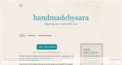 Desktop Screenshot of handmadebysara.wordpress.com