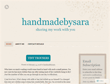 Tablet Screenshot of handmadebysara.wordpress.com