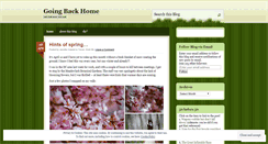 Desktop Screenshot of goingbackhome.wordpress.com