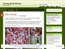Tablet Screenshot of goingbackhome.wordpress.com