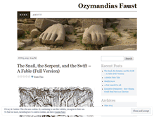 Tablet Screenshot of ozymandiasfaust.wordpress.com