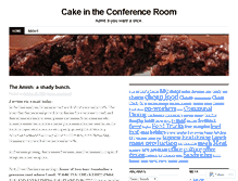 Tablet Screenshot of cakeintheconferenceroom.wordpress.com