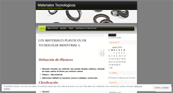 Desktop Screenshot of materialestecnologicos.wordpress.com