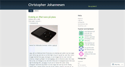 Desktop Screenshot of christopherjohannesen.wordpress.com
