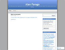 Tablet Screenshot of alanfarago.wordpress.com