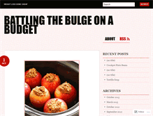 Tablet Screenshot of battlingthebulgeonabudget.wordpress.com