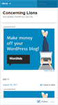 Mobile Screenshot of concerninglions.wordpress.com