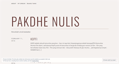Desktop Screenshot of pakdenulis.wordpress.com