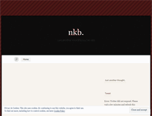 Tablet Screenshot of nickkb.wordpress.com