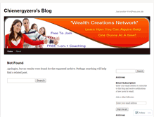 Tablet Screenshot of chienergyzero.wordpress.com