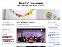 Tablet Screenshot of gingerlyhomemaking.wordpress.com