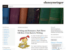 Tablet Screenshot of clancymetzger.wordpress.com