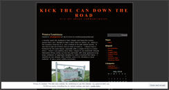 Desktop Screenshot of kickthecandowntheroad.wordpress.com