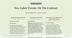 Desktop Screenshot of newlaborforum.wordpress.com