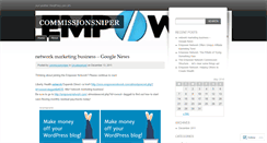 Desktop Screenshot of commissionsniper.wordpress.com
