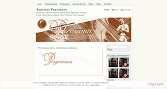 Desktop Screenshot of festivalperosiano.wordpress.com