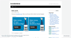 Desktop Screenshot of lovedembow.wordpress.com