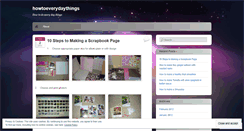 Desktop Screenshot of howtoeverydaythings.wordpress.com