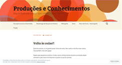 Desktop Screenshot of producoeseconhecimentos.wordpress.com