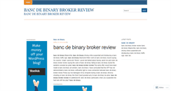 Desktop Screenshot of billpay.bancdebinarybrokerreview.wordpress.com