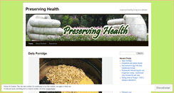 Desktop Screenshot of preservinghealth.wordpress.com