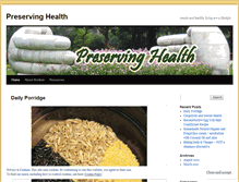Tablet Screenshot of preservinghealth.wordpress.com