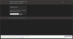 Desktop Screenshot of lakehickoryrealty.wordpress.com