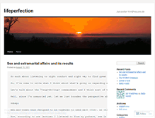 Tablet Screenshot of lifeperfection.wordpress.com