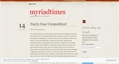 Desktop Screenshot of myriadtime.wordpress.com