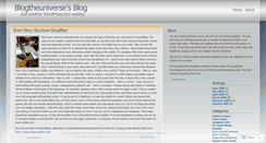 Desktop Screenshot of blogtheuniverse.wordpress.com