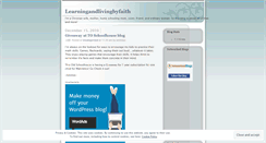 Desktop Screenshot of learningandlivingbyfaith.wordpress.com