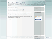 Tablet Screenshot of learningandlivingbyfaith.wordpress.com