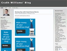 Tablet Screenshot of crashwilliams.wordpress.com