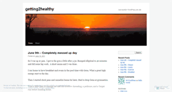 Desktop Screenshot of getting2healthy.wordpress.com