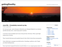 Tablet Screenshot of getting2healthy.wordpress.com