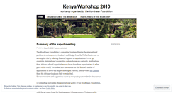 Desktop Screenshot of kenyaworkshop.wordpress.com