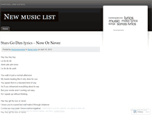 Tablet Screenshot of newmusiclist.wordpress.com