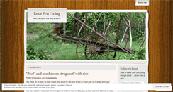 Desktop Screenshot of loveecoliving.wordpress.com