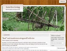 Tablet Screenshot of loveecoliving.wordpress.com