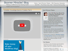 Tablet Screenshot of boomermiracles.wordpress.com