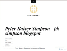Tablet Screenshot of elucidater2.wordpress.com