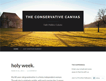 Tablet Screenshot of conservativecanvas.wordpress.com