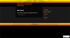 Desktop Screenshot of branchseniors.wordpress.com