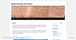 Desktop Screenshot of eaglechamberorchestra.wordpress.com